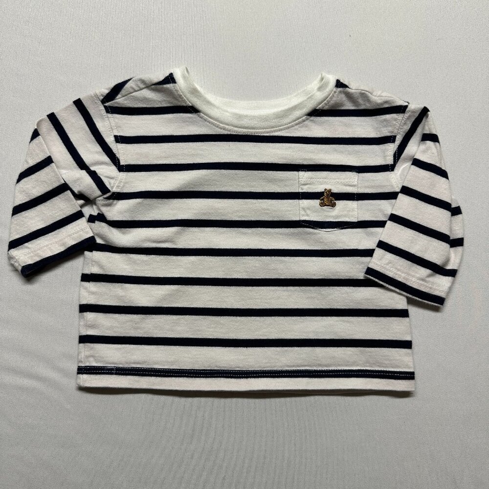 Baby Gap Striped Bear Graphic Tee | 3-6 Months | So Unnecessarily Cute